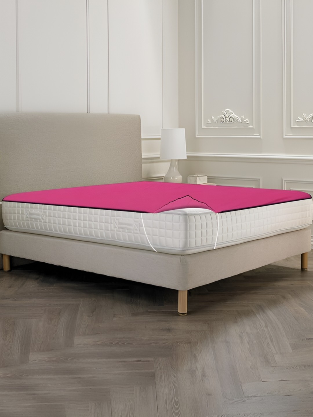 

Stylista Pink Cotton Single Size Water Resistant Mattress Protector