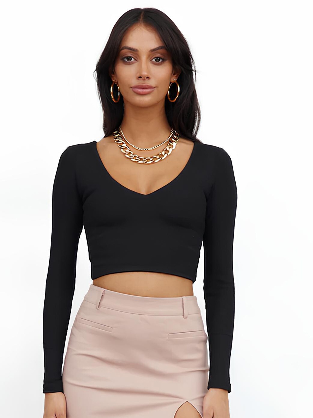 

Dream Beauty Fashion Crop Casual Top, Black