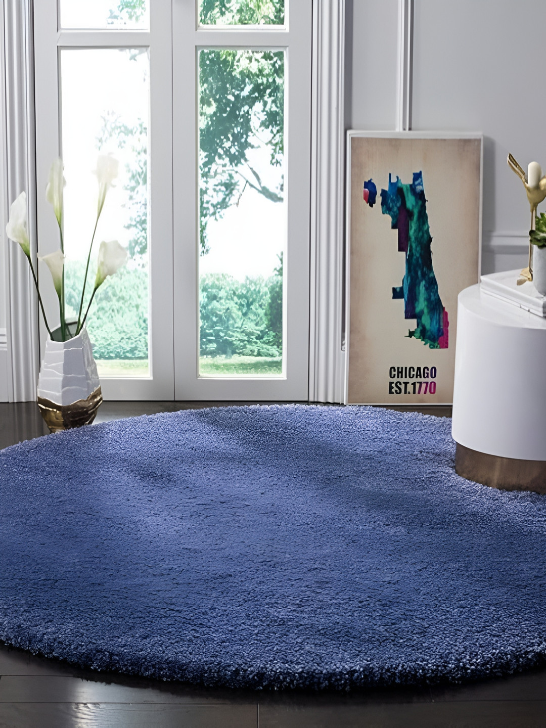 

Shopgallery Blue Anti Skid Shaggy Carpet