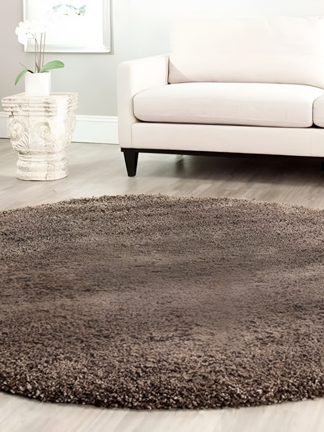 Shopgallery Coffee Brown Anti-Skid Shaggy Carpet