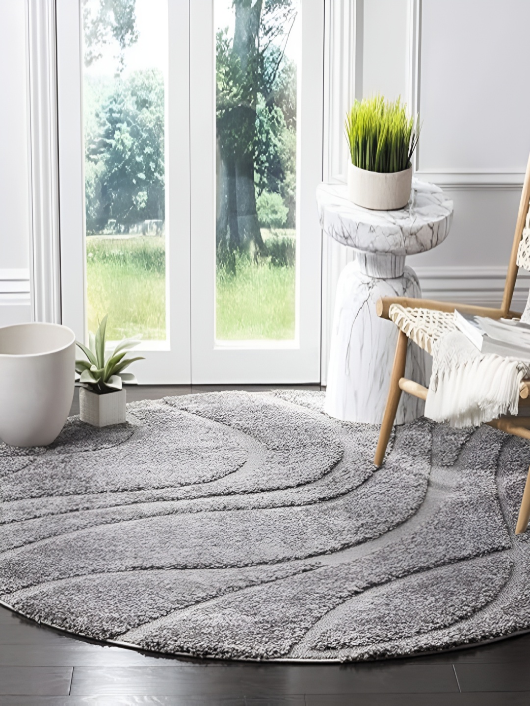 

Shopgallery Grey Abstract Anti-Skid Shaggy Carpet