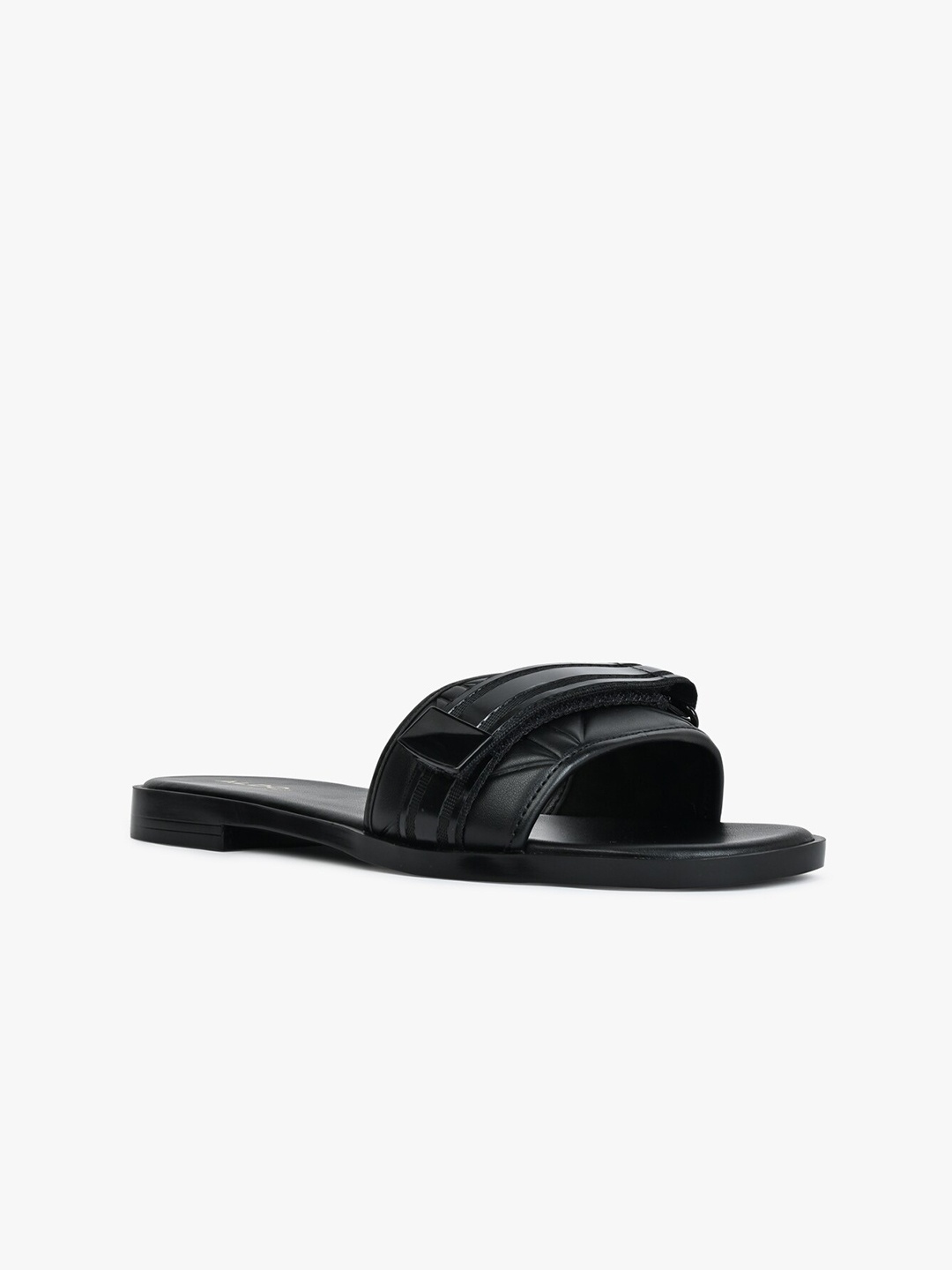 

ALDO No Back Strap Open Toe Flats, Black
