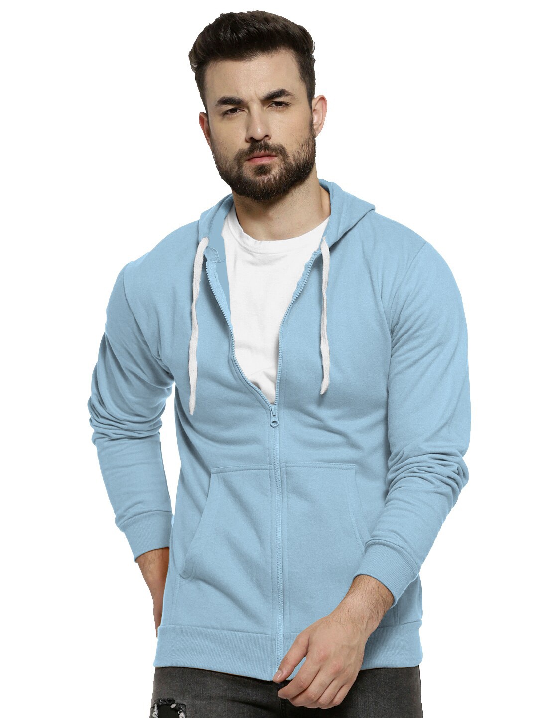 

BAESD Regular Cotton Casual Hooded Sweatshirt, Blue
