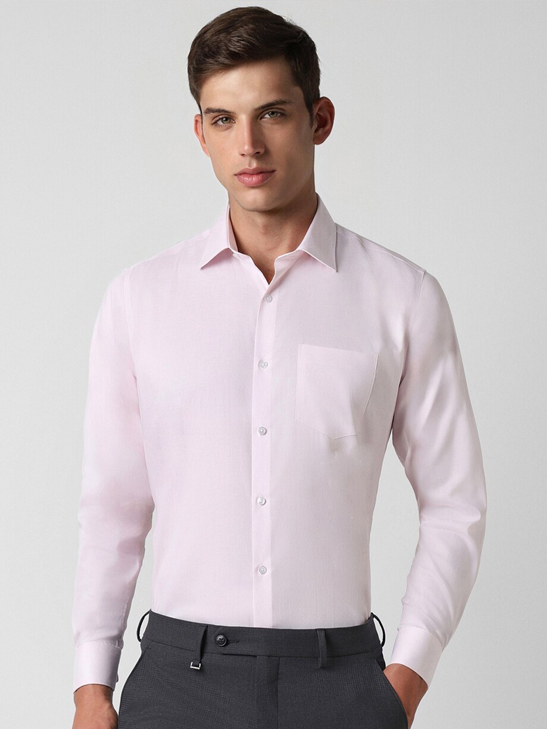 

Van Heusen Spread Collar Cotton Formal Shirt, Pink