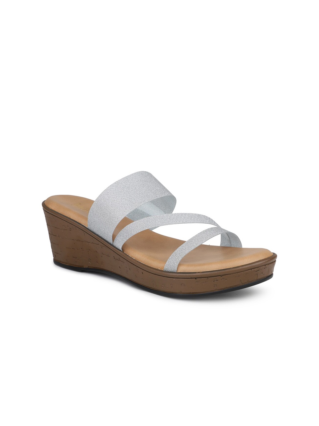 

Inc 5 Embellished Open Toe Wedge Heels, Silver
