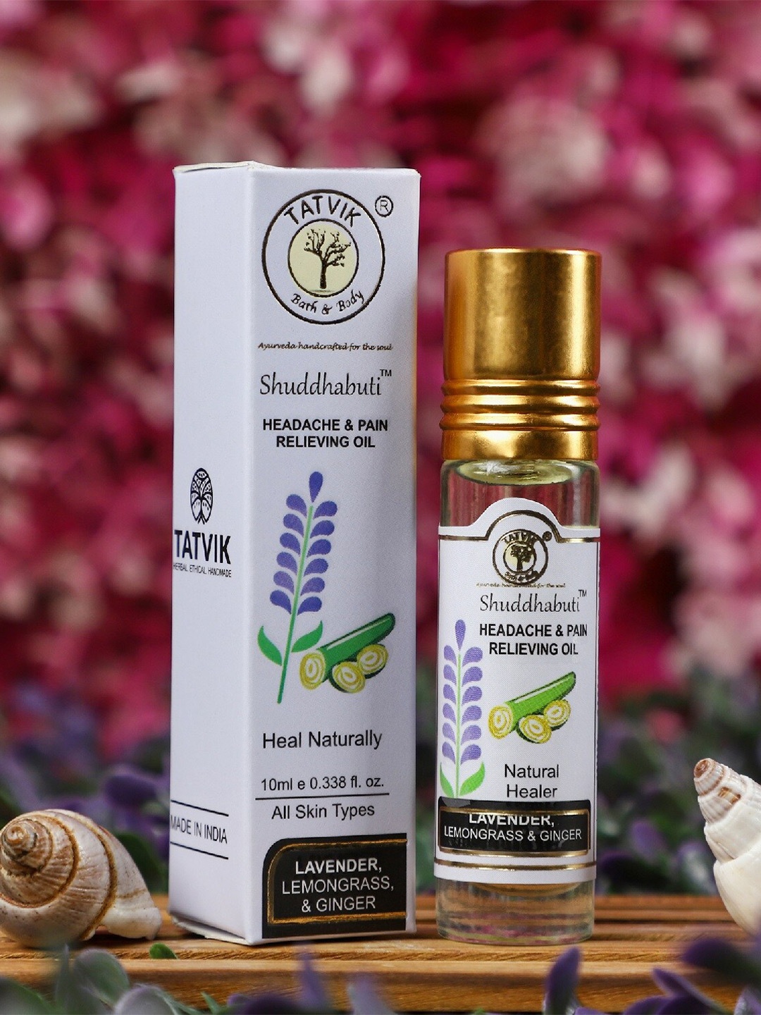 

TATVIK Shuddhabuti Headache Relieving Oil With Lavender - 10ml, White