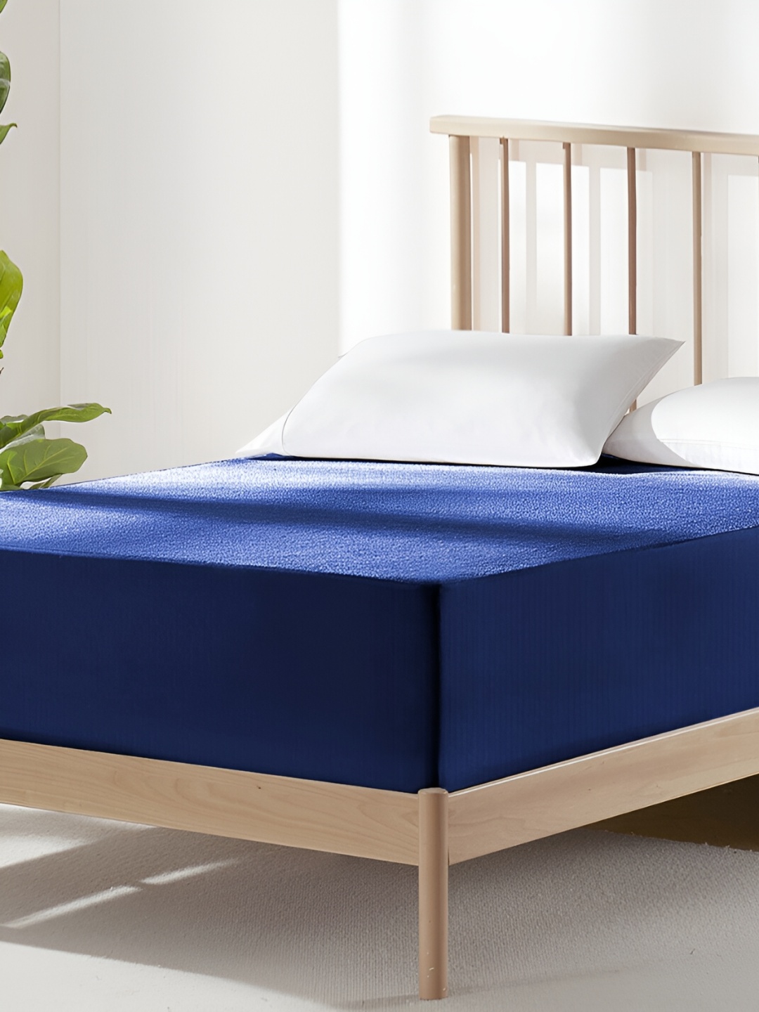 

bsb home Navy Blue Terry Water Resistant Mattress Protector