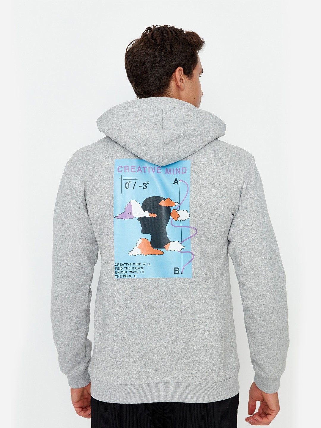

Trendyol Printed Hooded Pullover Sweatshirt, Na