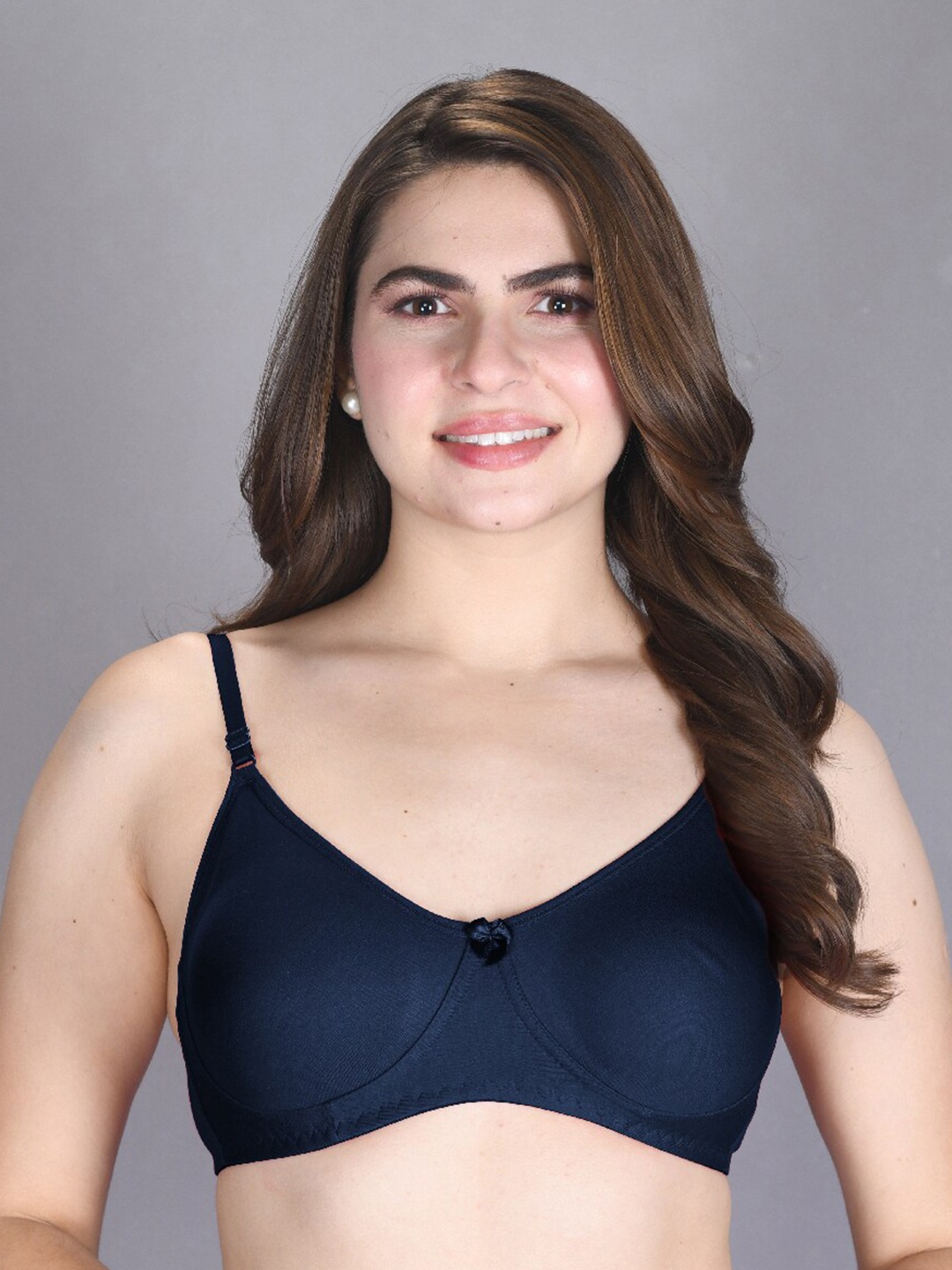 

LUX VENUS Full Coverage Cotton Bra With All Day Comfort, Navy blue
