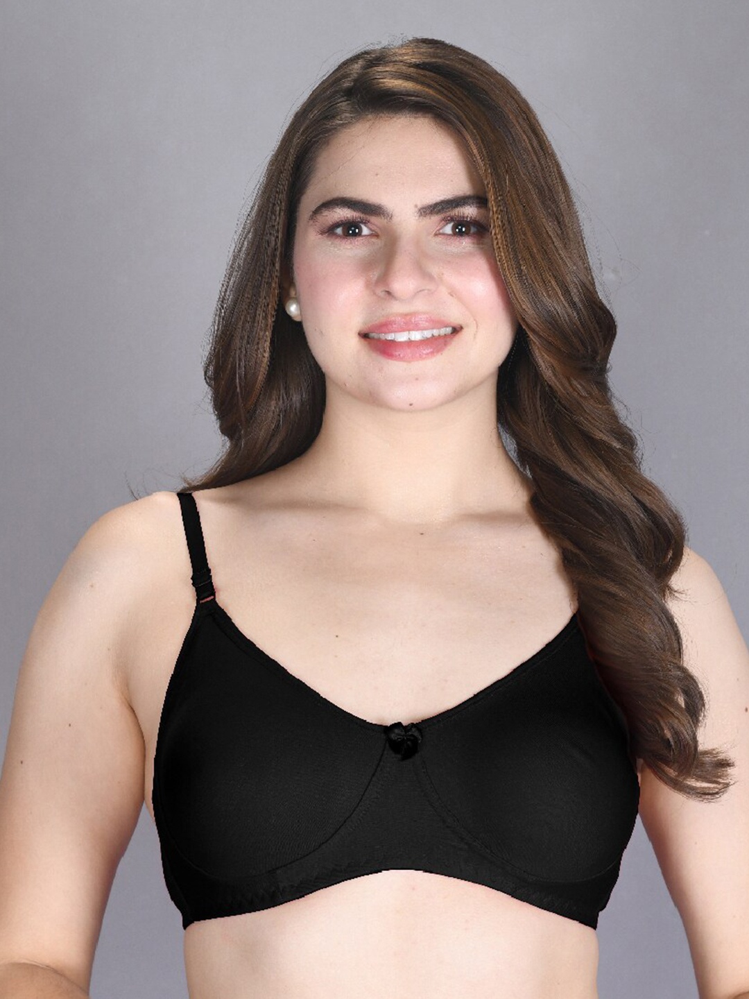 

LUX VENUS Full Coverage Cotton T-shirt Bra With All Day Comfort, Black