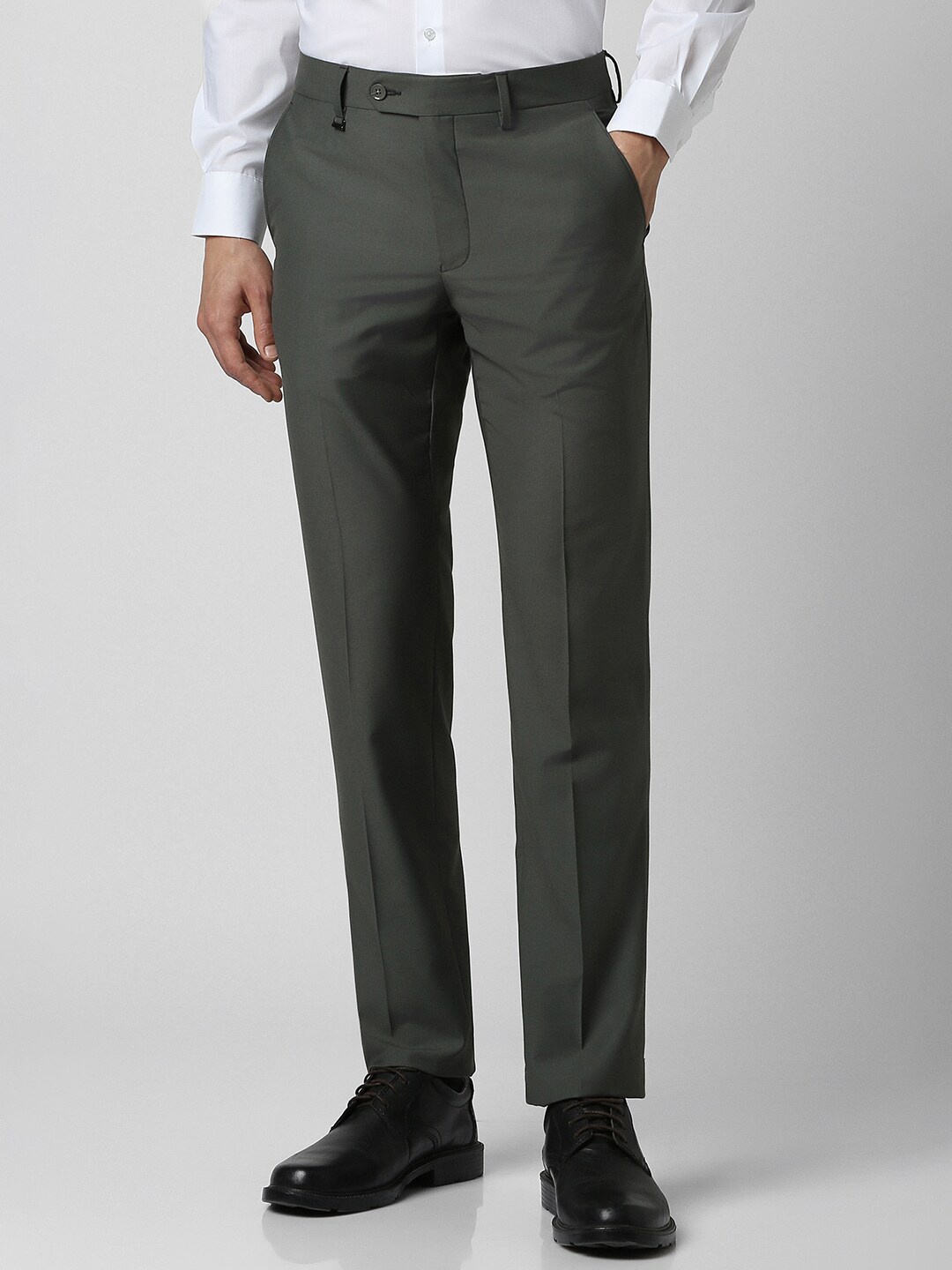 

Van Heusen Men Slim Fit Formal Trousers, Grey