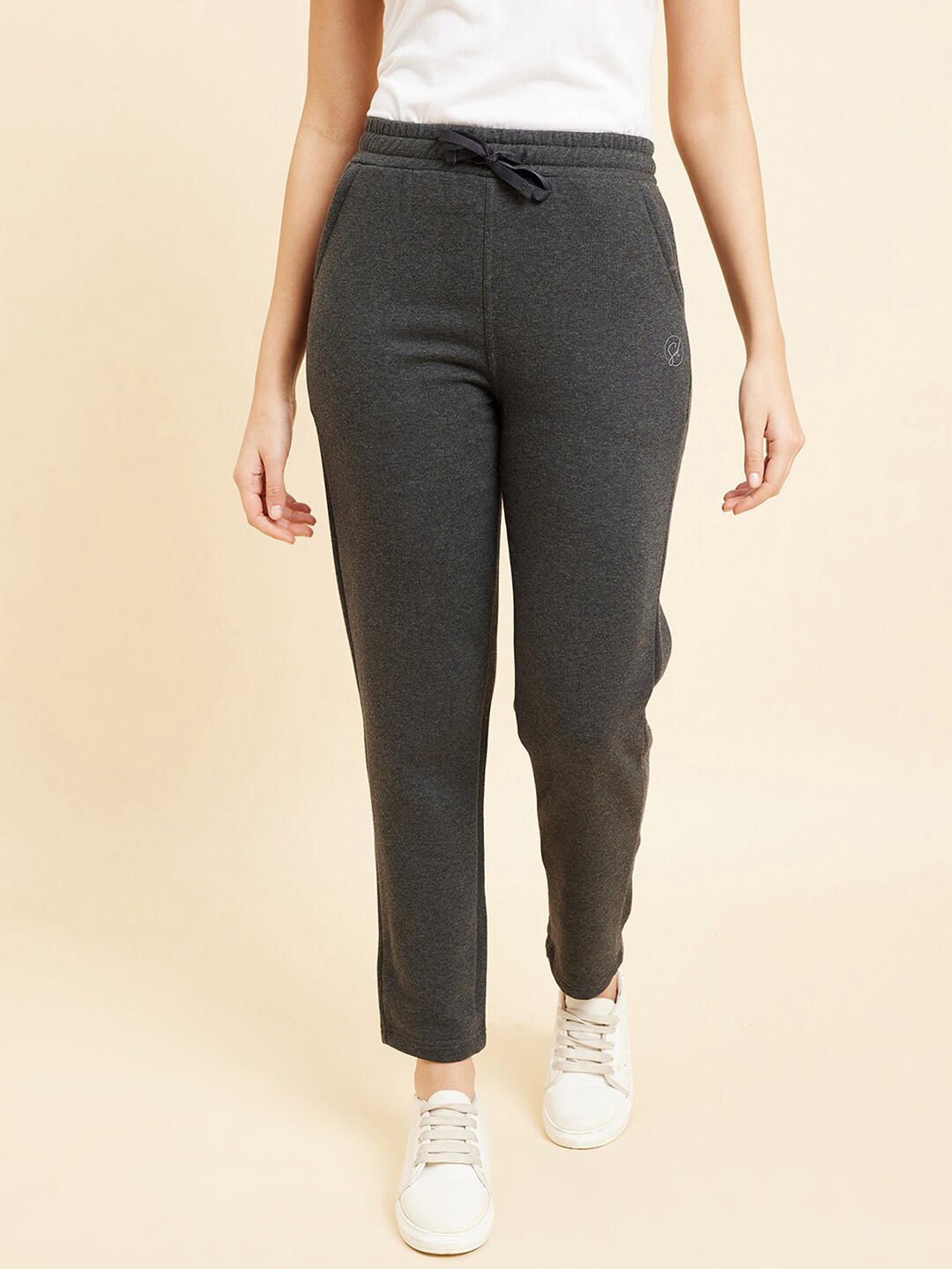 

Sweet Dreams Women Mid Rise Fleece Track Pants, Charcoal