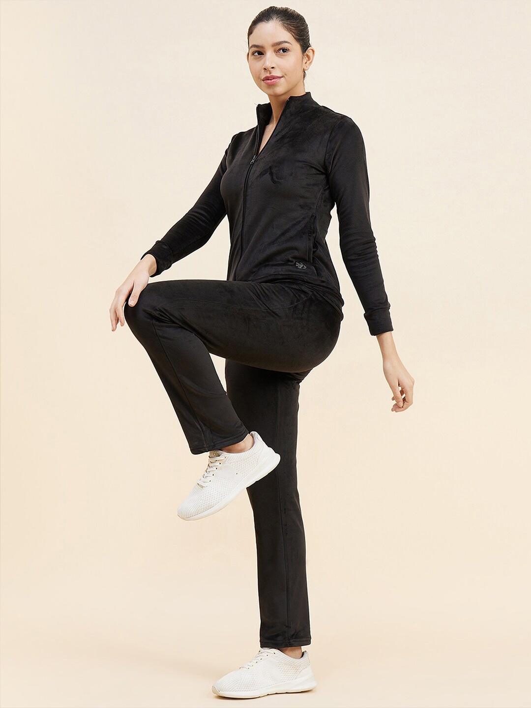 

Sweet Dreams Band Collar Neck Tracksuits, Black