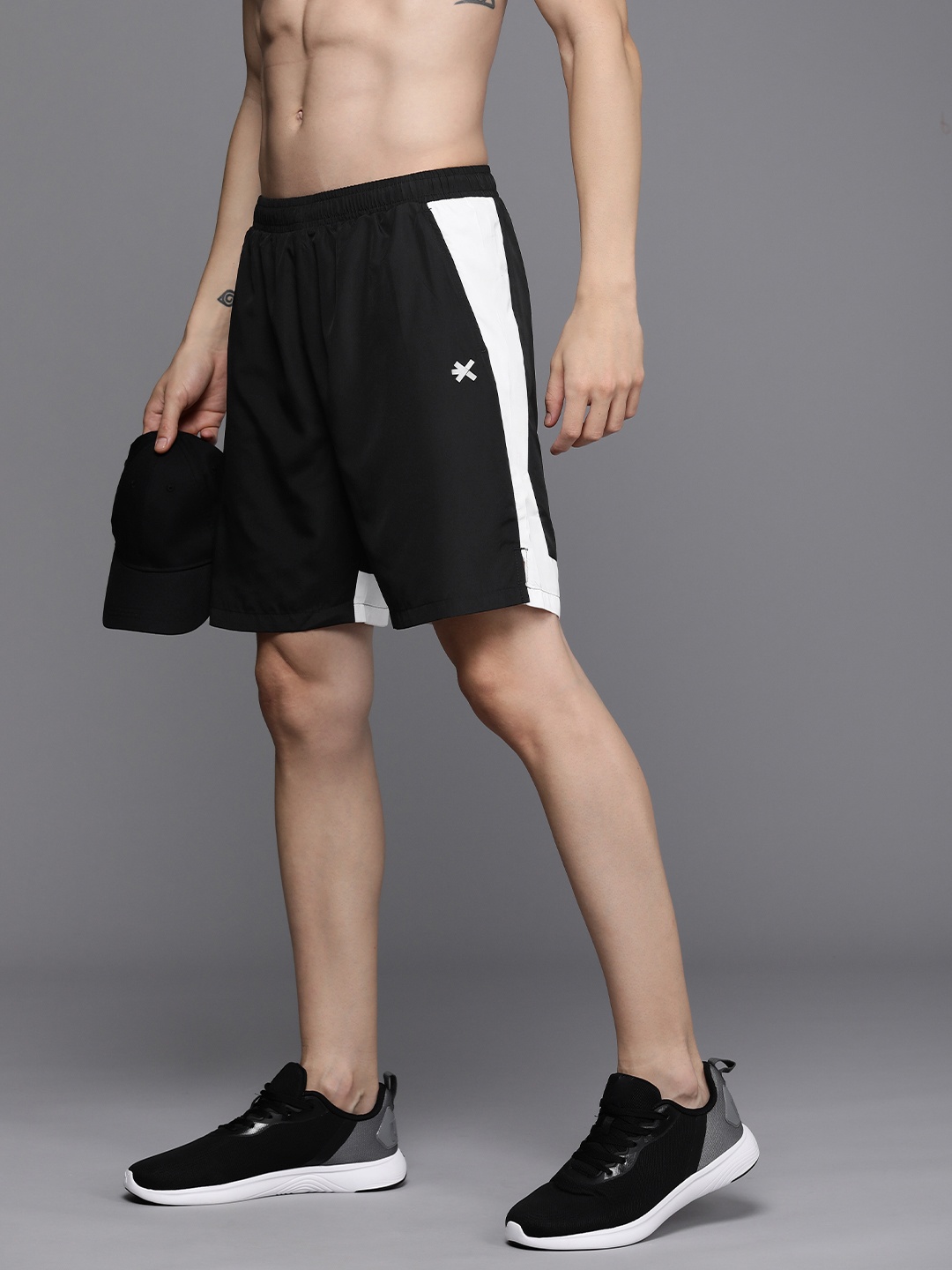 

HRX by Hrithik Roshan Men Colourblocked Running Sports Shorts, Black