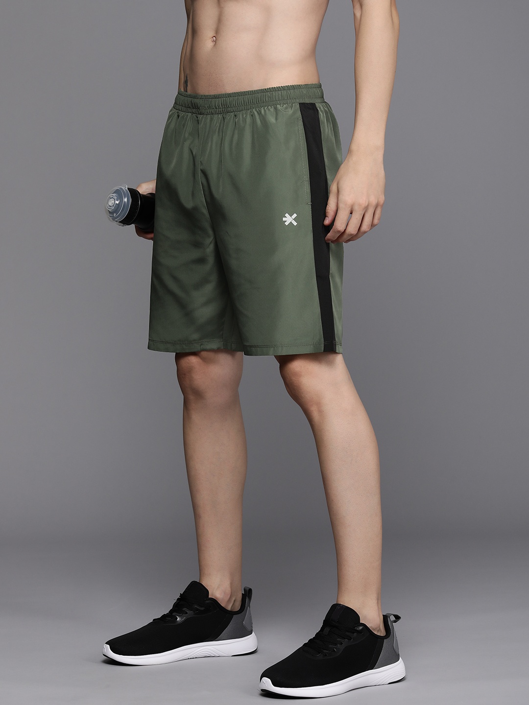 

HRX by Hrithik Roshan Men Solid Running Sports Shorts, Green