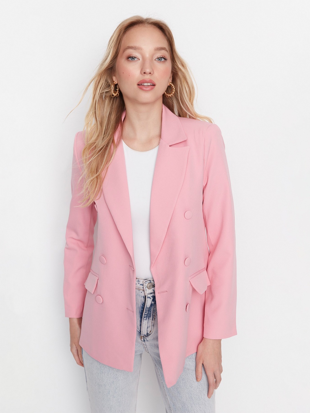 

Trendyol Single Breasted Blazer, Pink