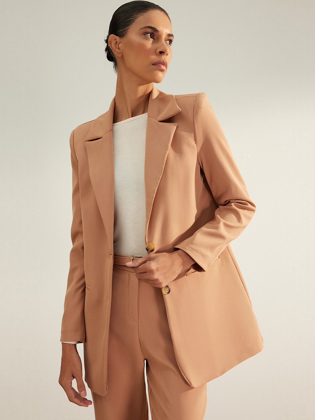 

Trendyol Single Breasted Blazer, Beige
