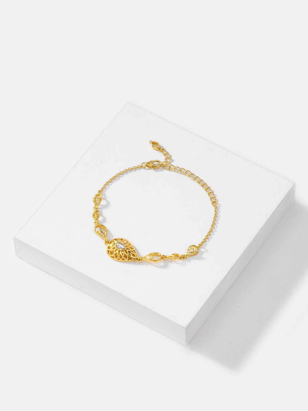 

SHAYA Women Sterling Silver Gold-Plated Wraparound Bracelet