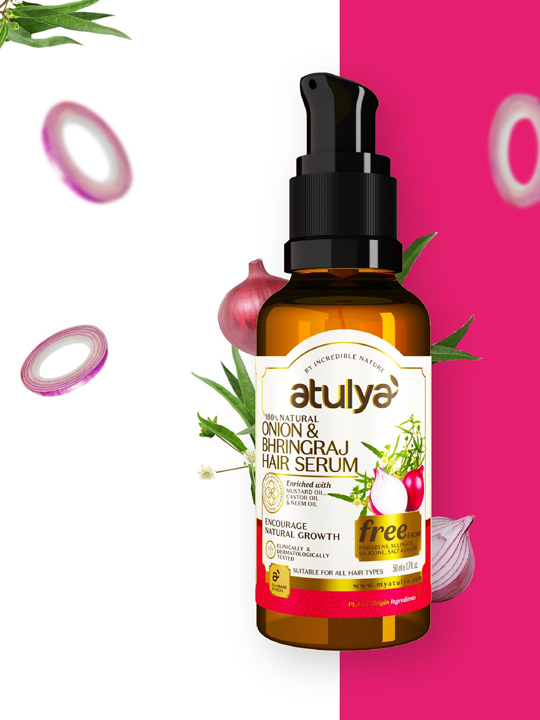 

Atulya Onion & Bhringraj Hair Serum - 50ml, Purple