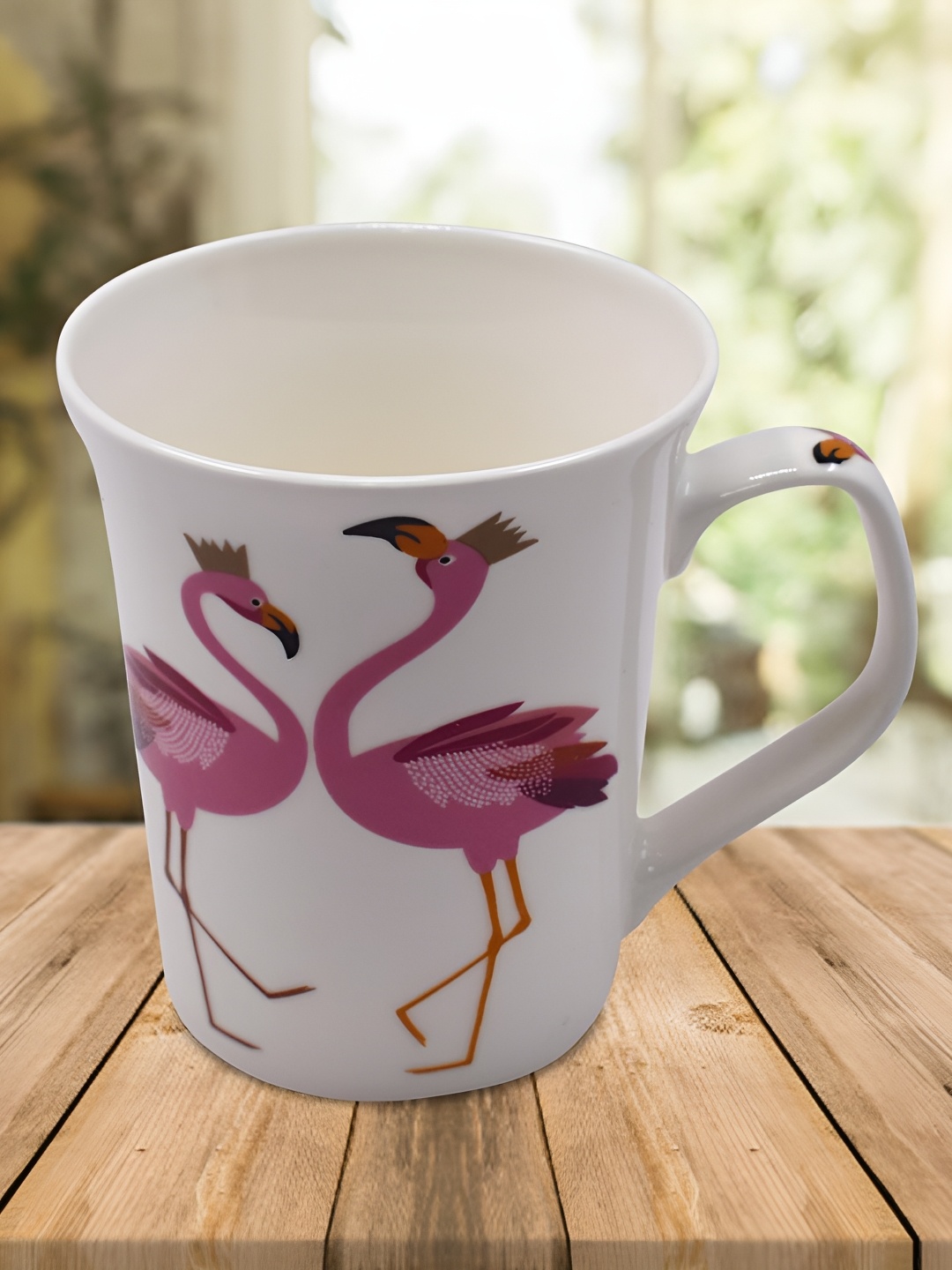 

Kookee White & Pink Printed Ceramic Mug 325 ML