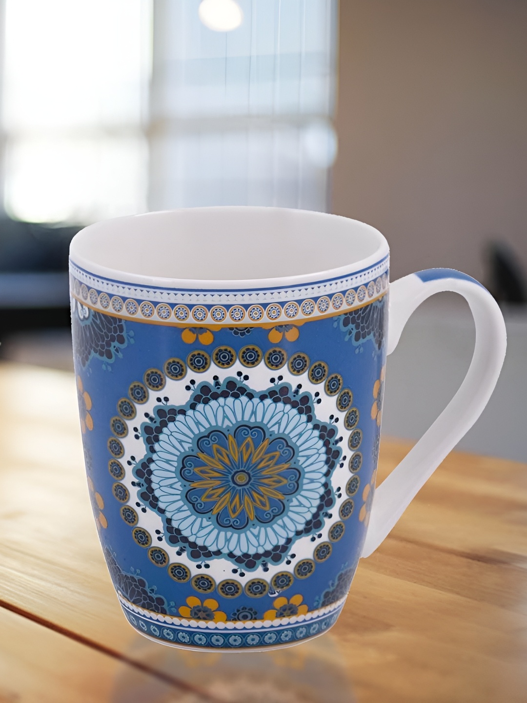 

Kookee Blue and White Printed Ceramic Mugs 325 ml
