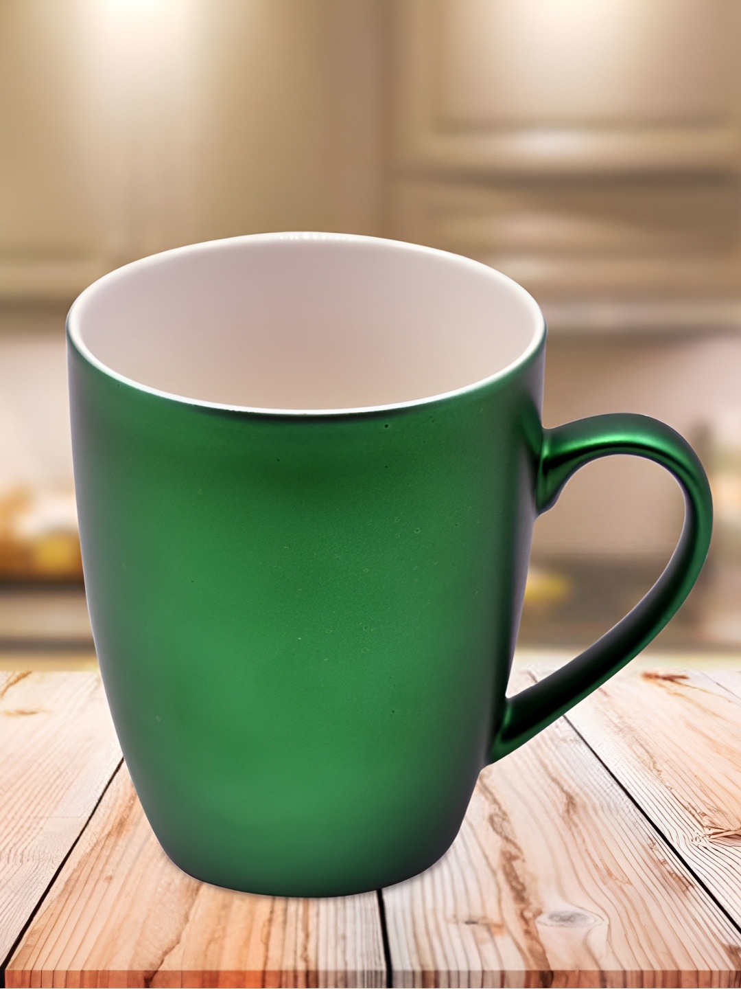 

Kookee Green Printed Ceramic Mugs 325 ml