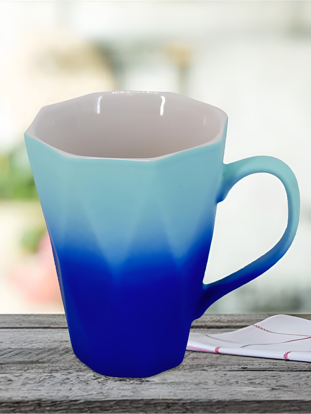 

Kookee Blue and White Printed Ceramic Mugs 325 ml