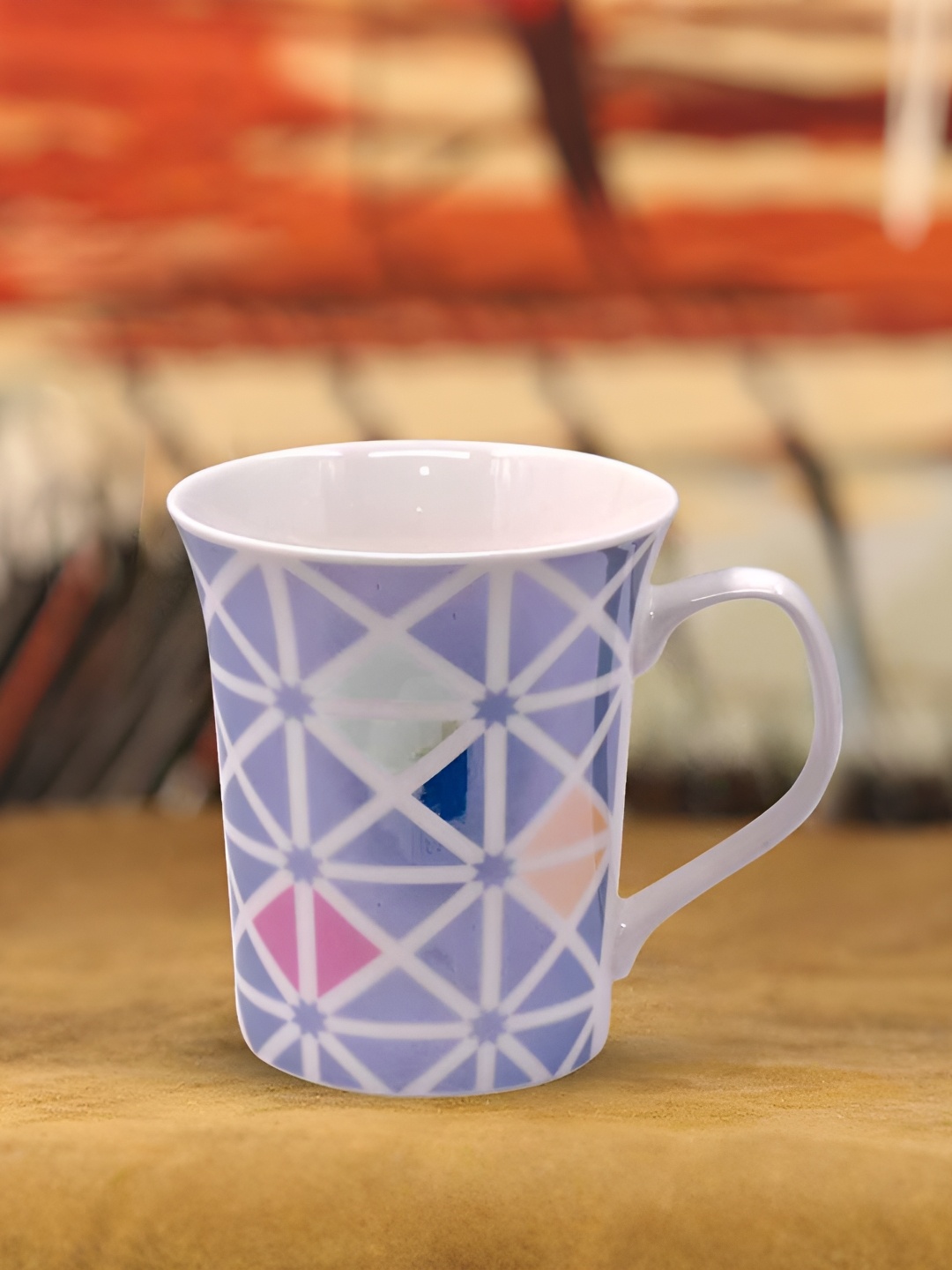 

Kookee Blue and White Printed Ceramic Mugs 325 ml