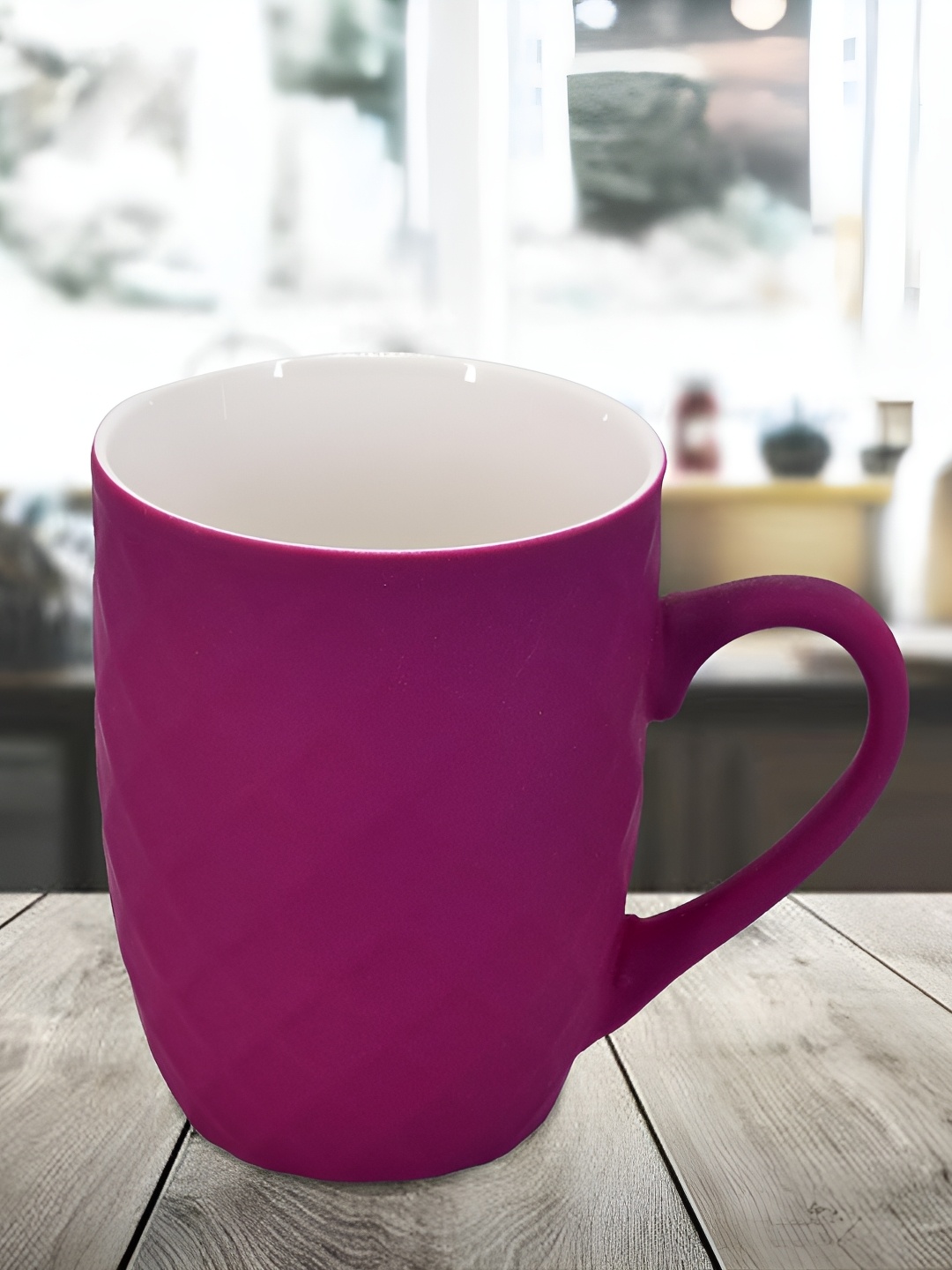 

Kookee Pink Textured Ceramic Mug 325 ML