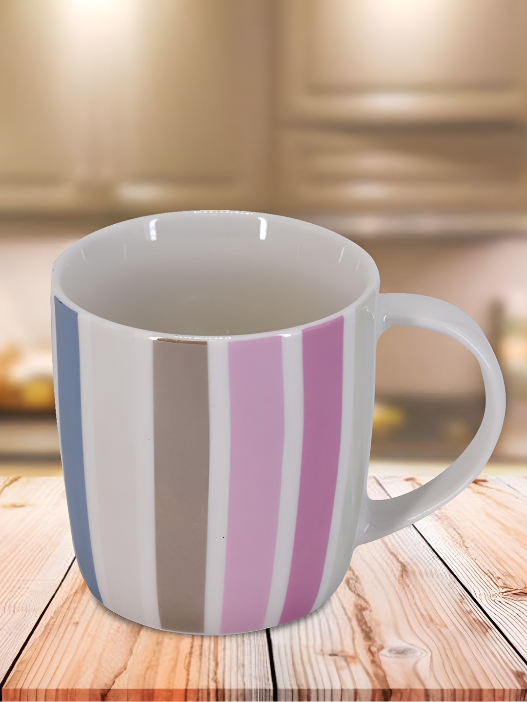 

Kookee Pink & White Printed Ceramic Mug 325 ML