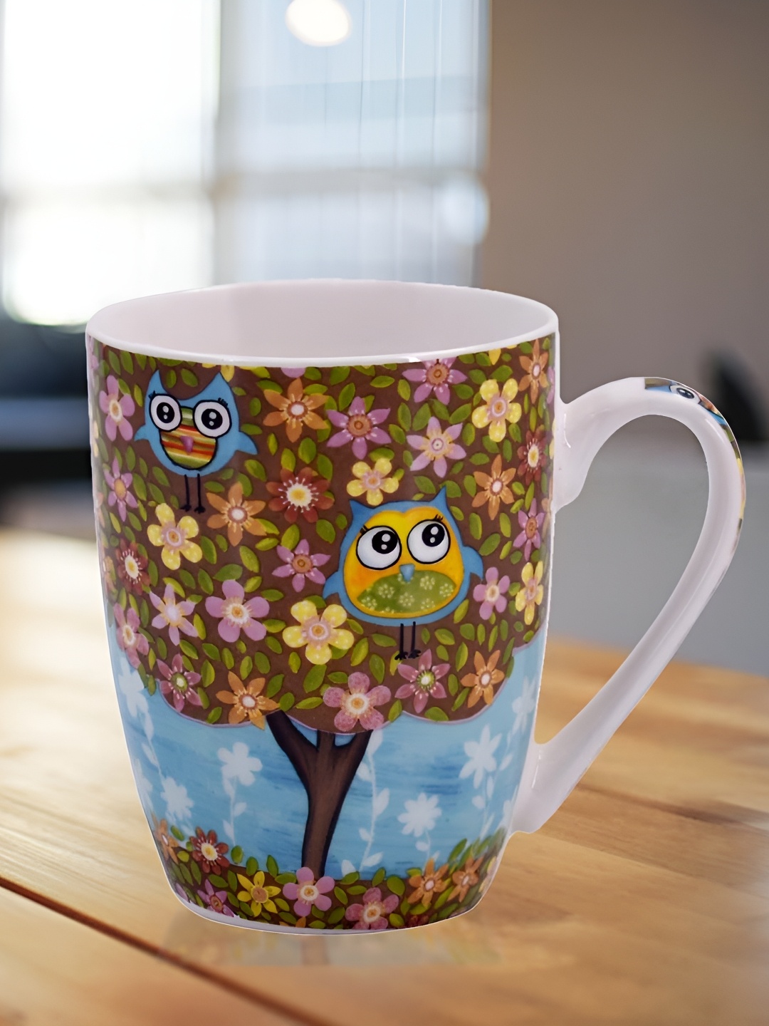 

Kookee Green & Yellow Floral Printed Ceramic Mug 325 ML