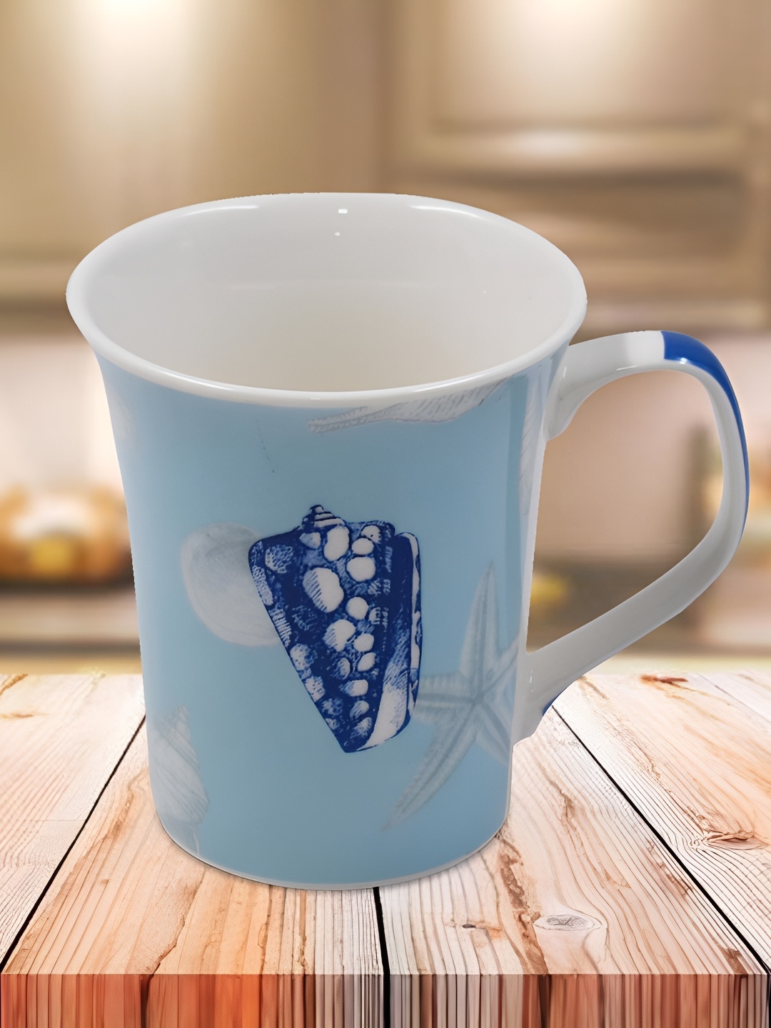 

Kookee Printed Ceramic Glossy Mug 325 ml, Blue