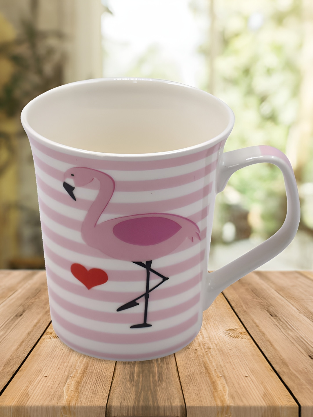 

Kookee Pink & White Printed Ceramic Mug 325 ML