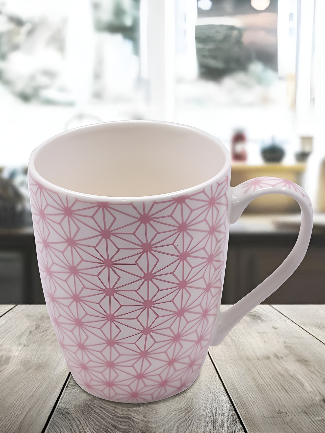 

Kookee Pink & White Printed Ceramic Mug 325 ML