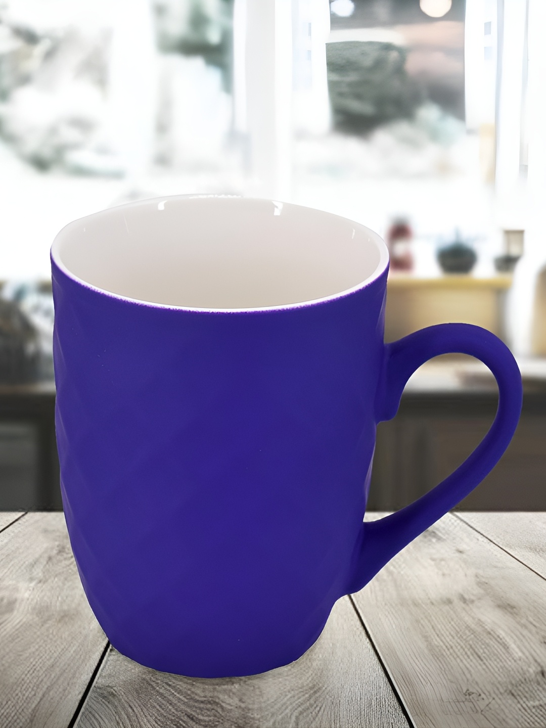 

Kookee Blue & White Textured Ceramic Mug 325 ML