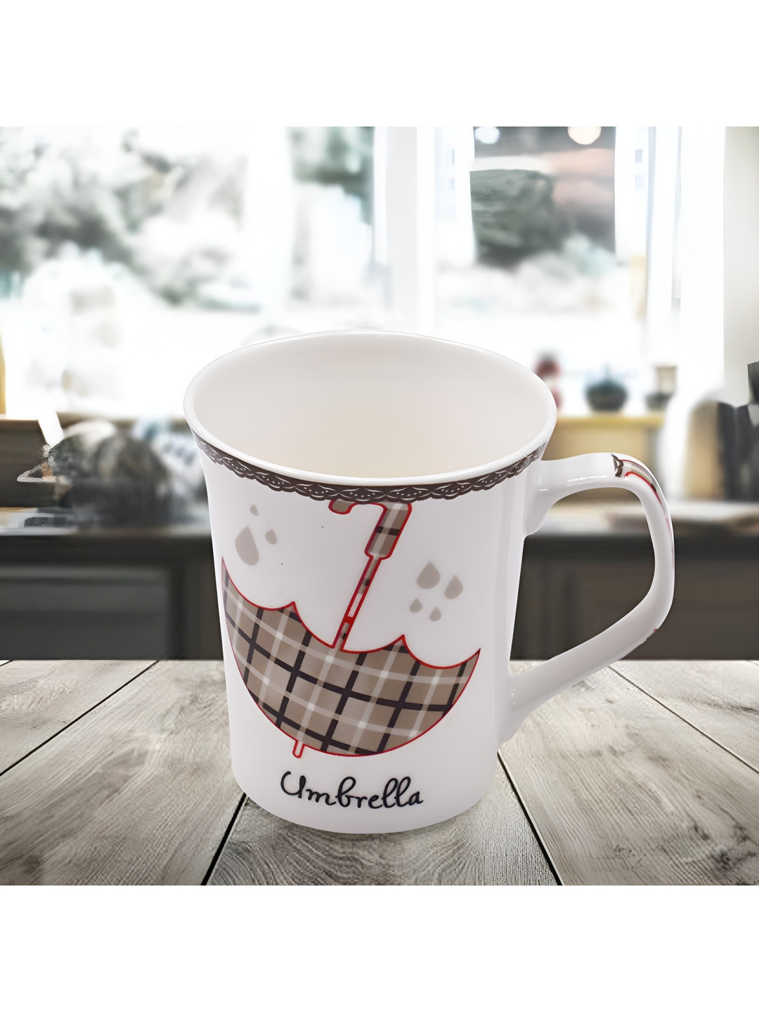 

Kookee Black &White Printed Ceramic Mug 325 ML