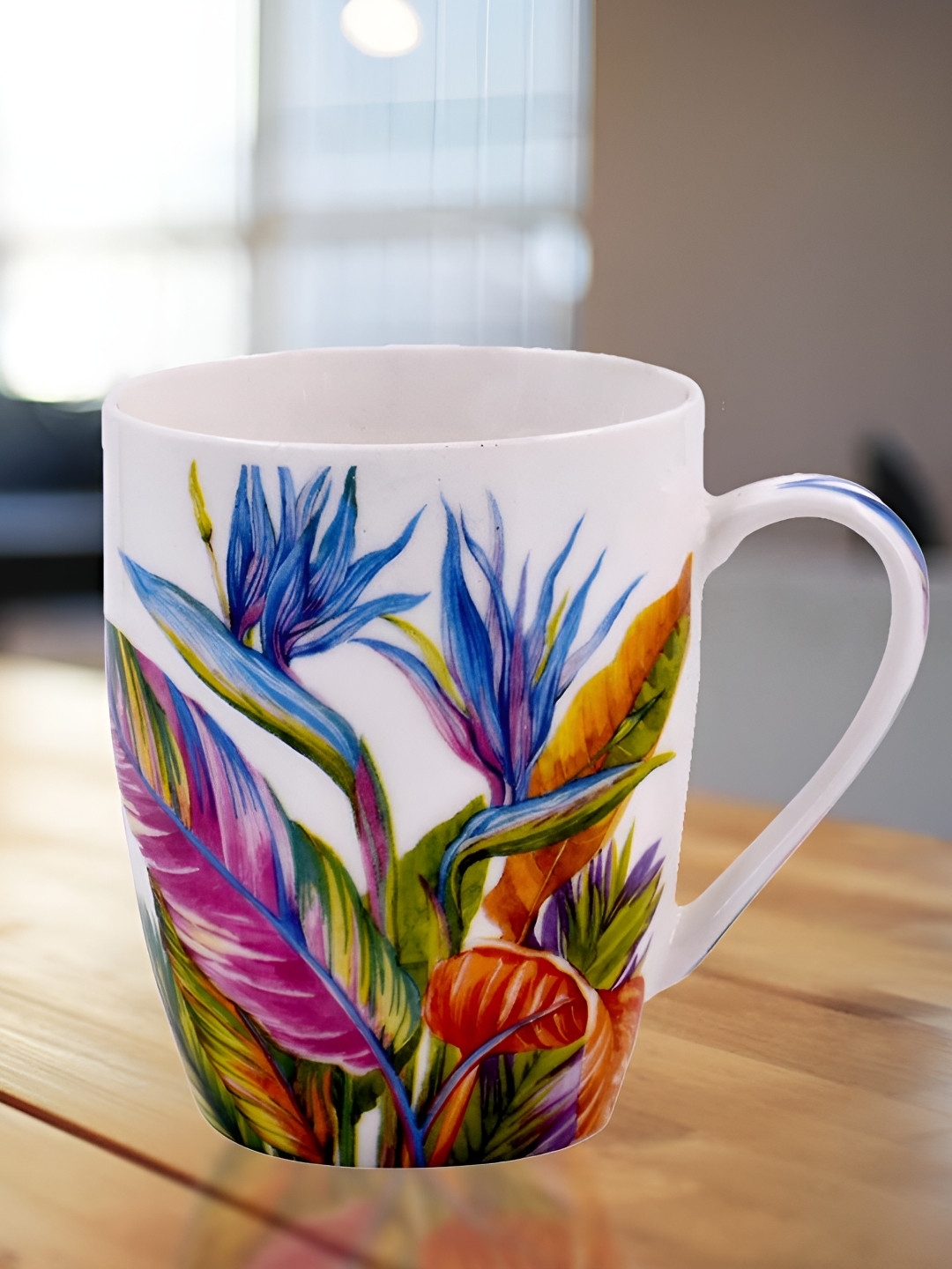 

Kookee White & Blue Printed Ceramic Mug 325 ML