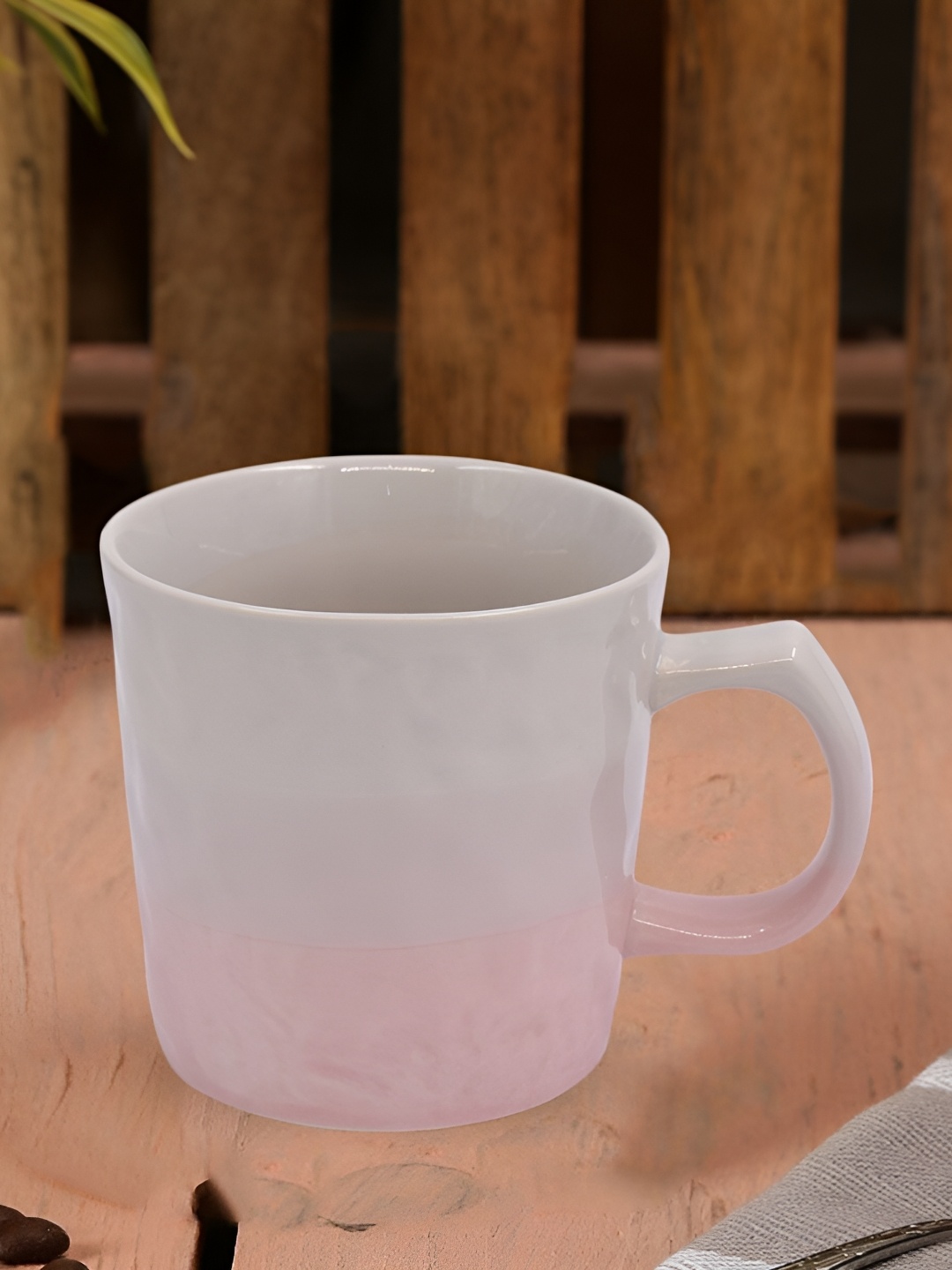 

Kookee White & Pink Printed Ceramic Glossy Mugs 250 ml