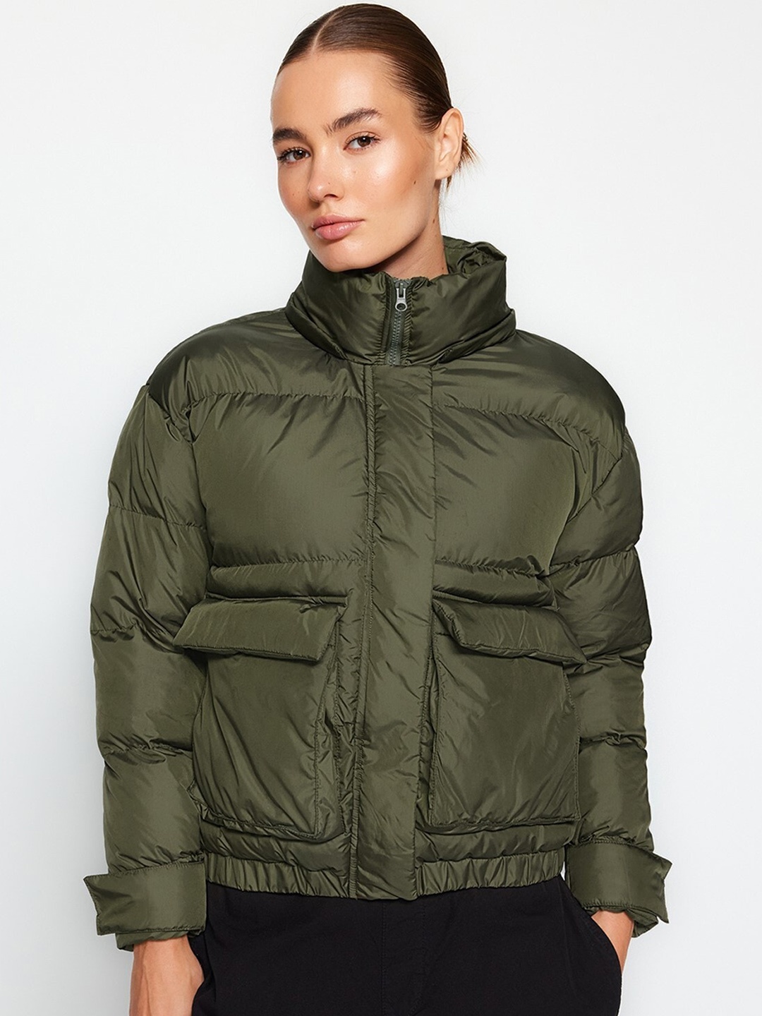 

Trendyol Hooded Long Sleeves Padded Jacket, Olive