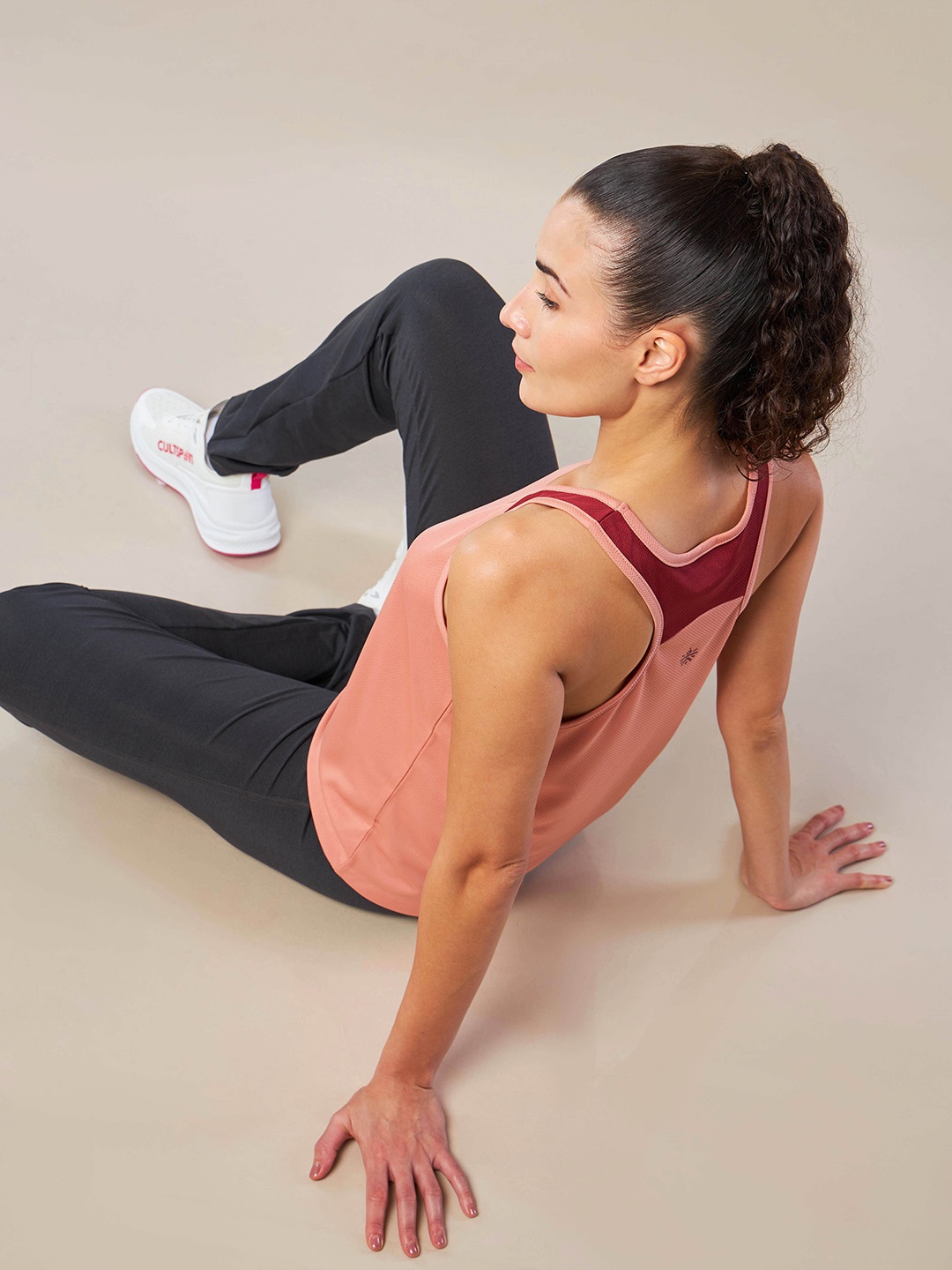 

CULT Ultra Run Dry Fit Racerback Tank, Peach