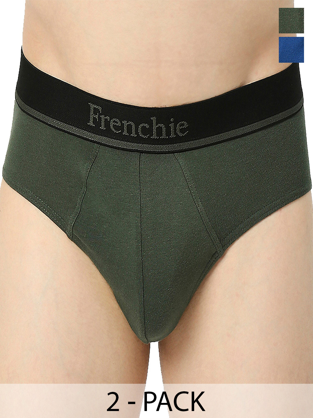 

FRENCHIE Pack Of 2 Assorted Basic Briefs FR-MI-BF-ESNTL-2X5-S-PO2