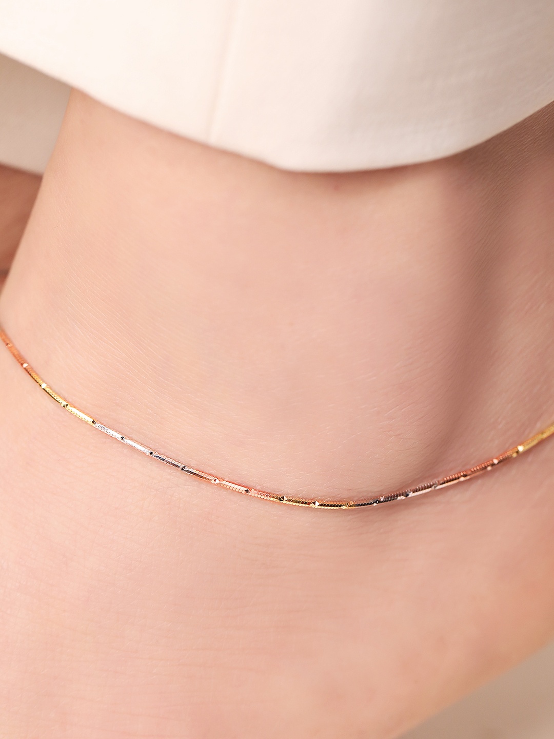

Zavya Rhodium-Plated 92.5 Sterling SilverAnklet, Silver