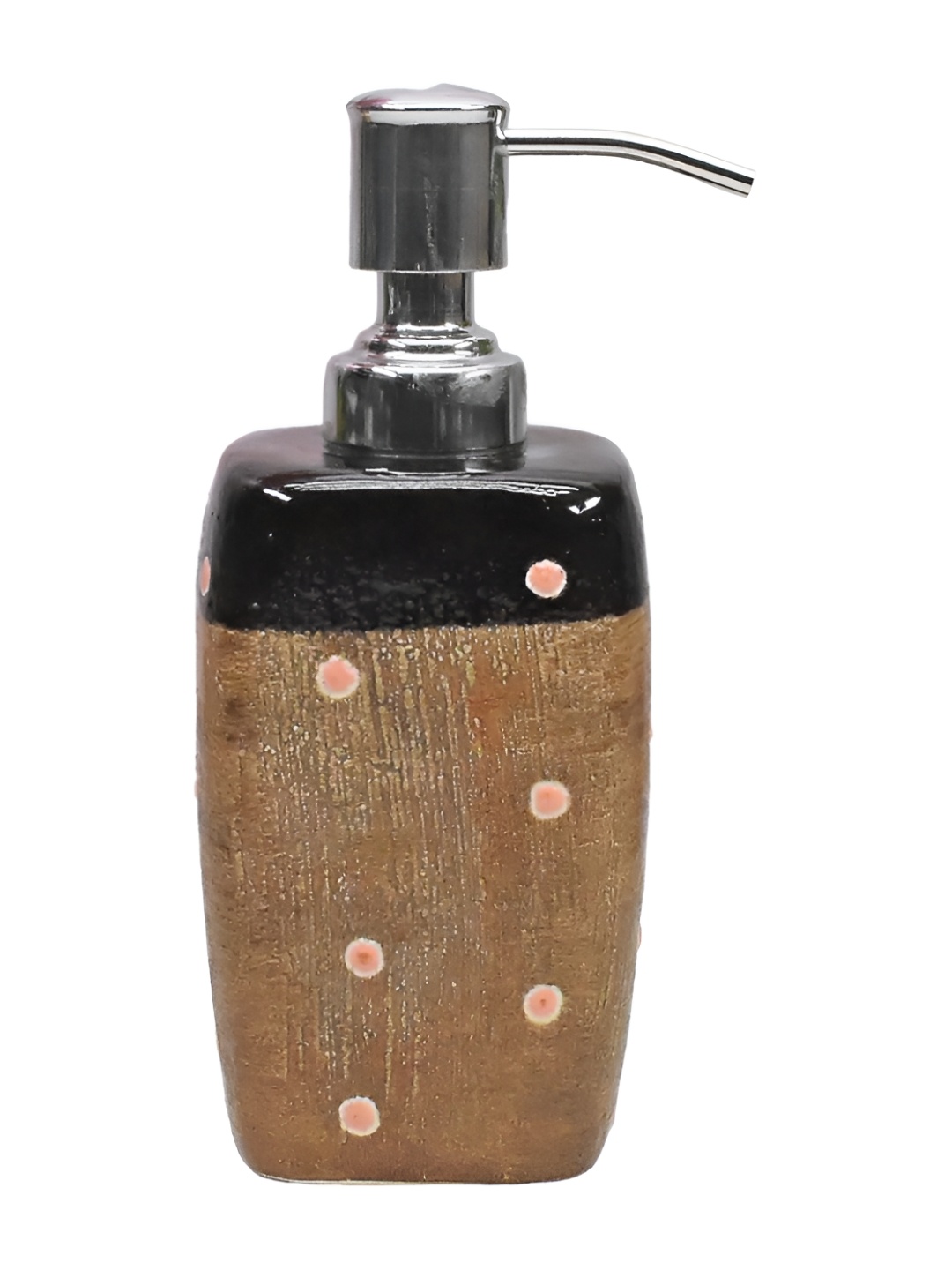 

Kookee Brown & Black Abstract Ceramic Soap Dispenser