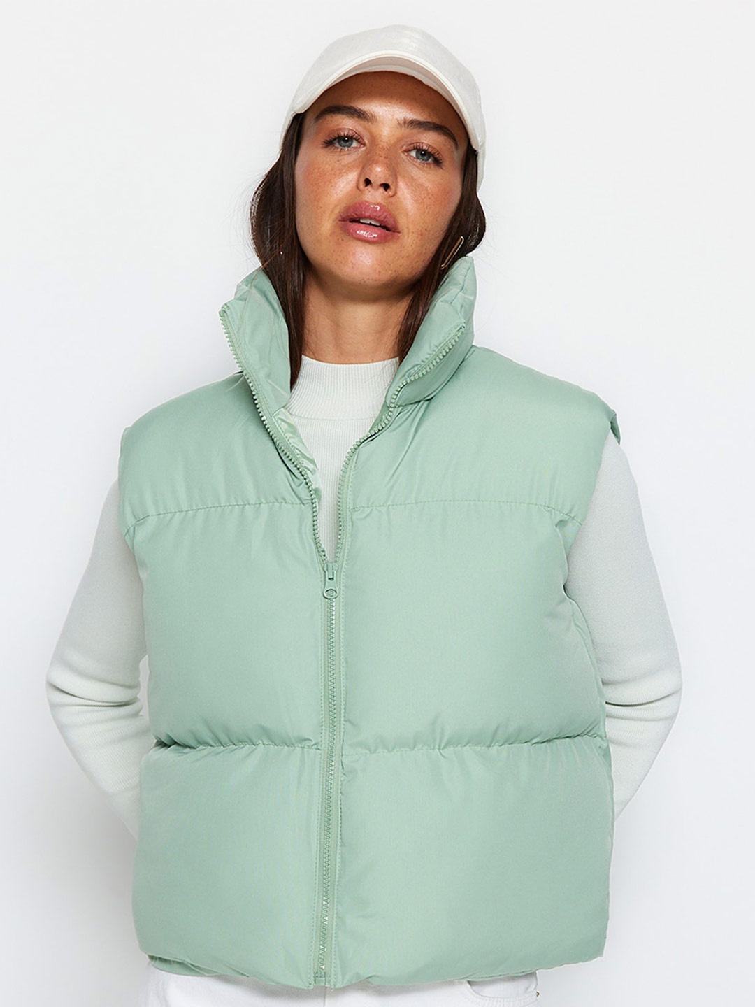 

Trendyol Hooded Padded Jacket, Green