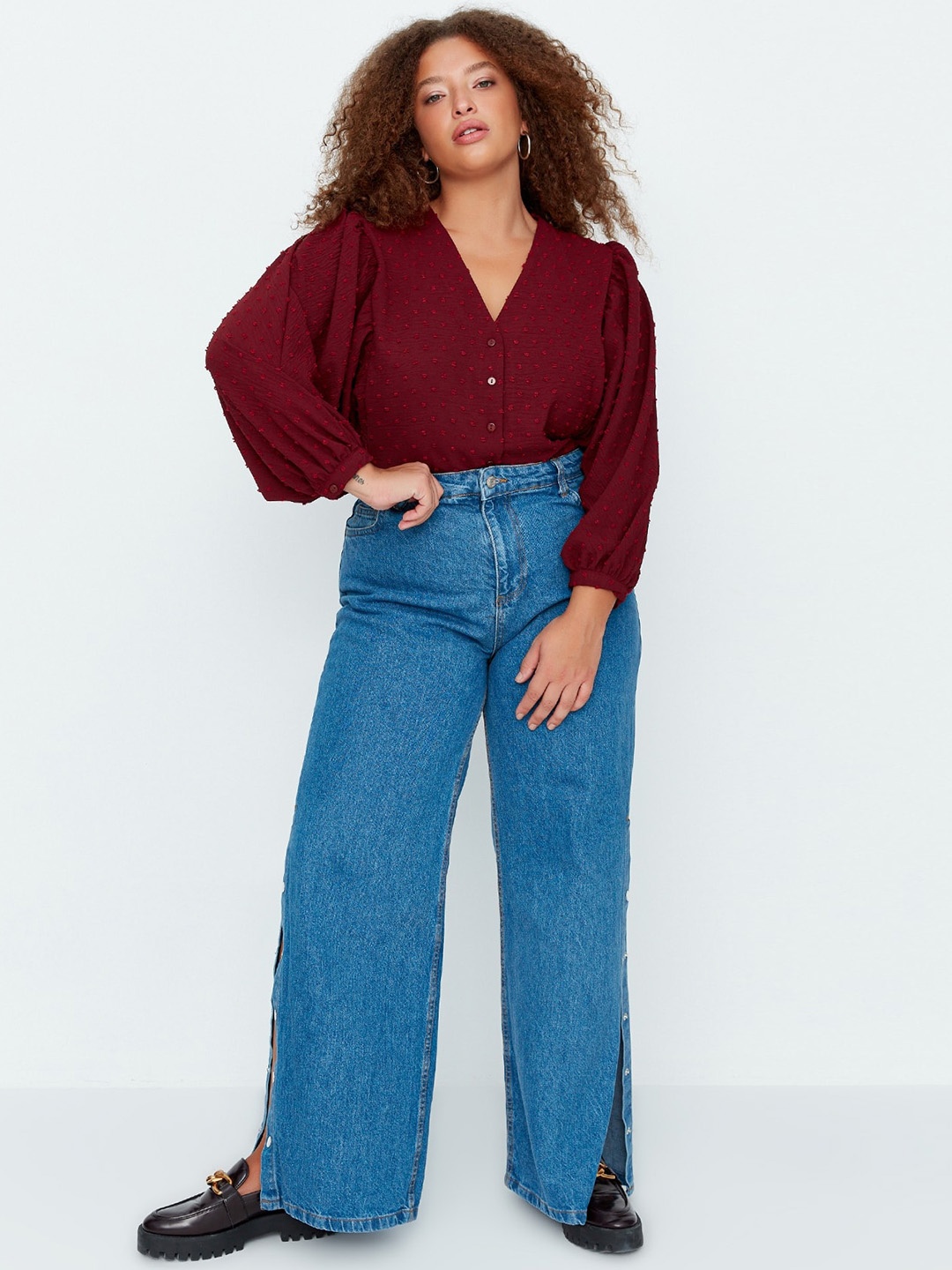 

Trendyol Women Mid Rise Pure Cotton Jeans, Na
