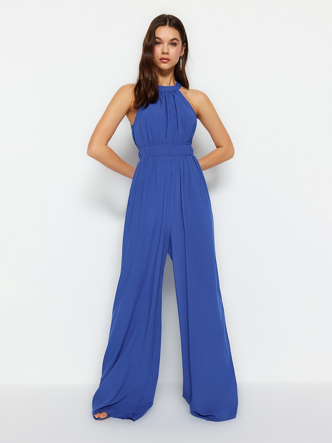 

Trendyol Shoulder Straps Basic Jumpsuit, Blue