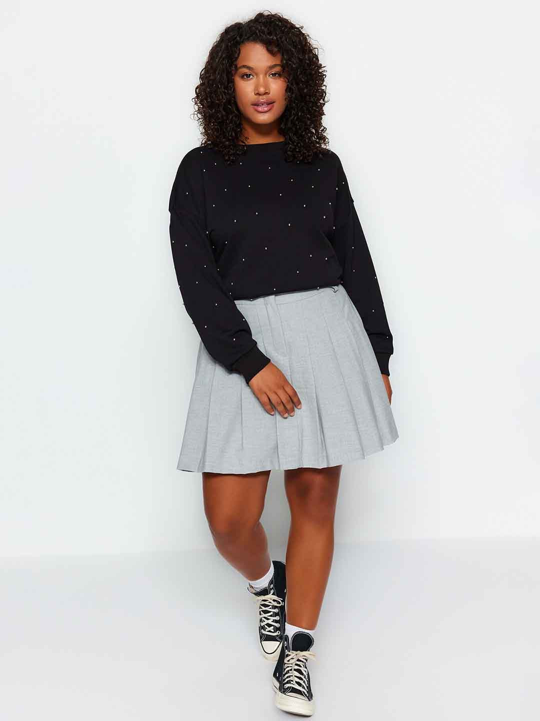 

Trendyol Flared Mini Skirt, Grey