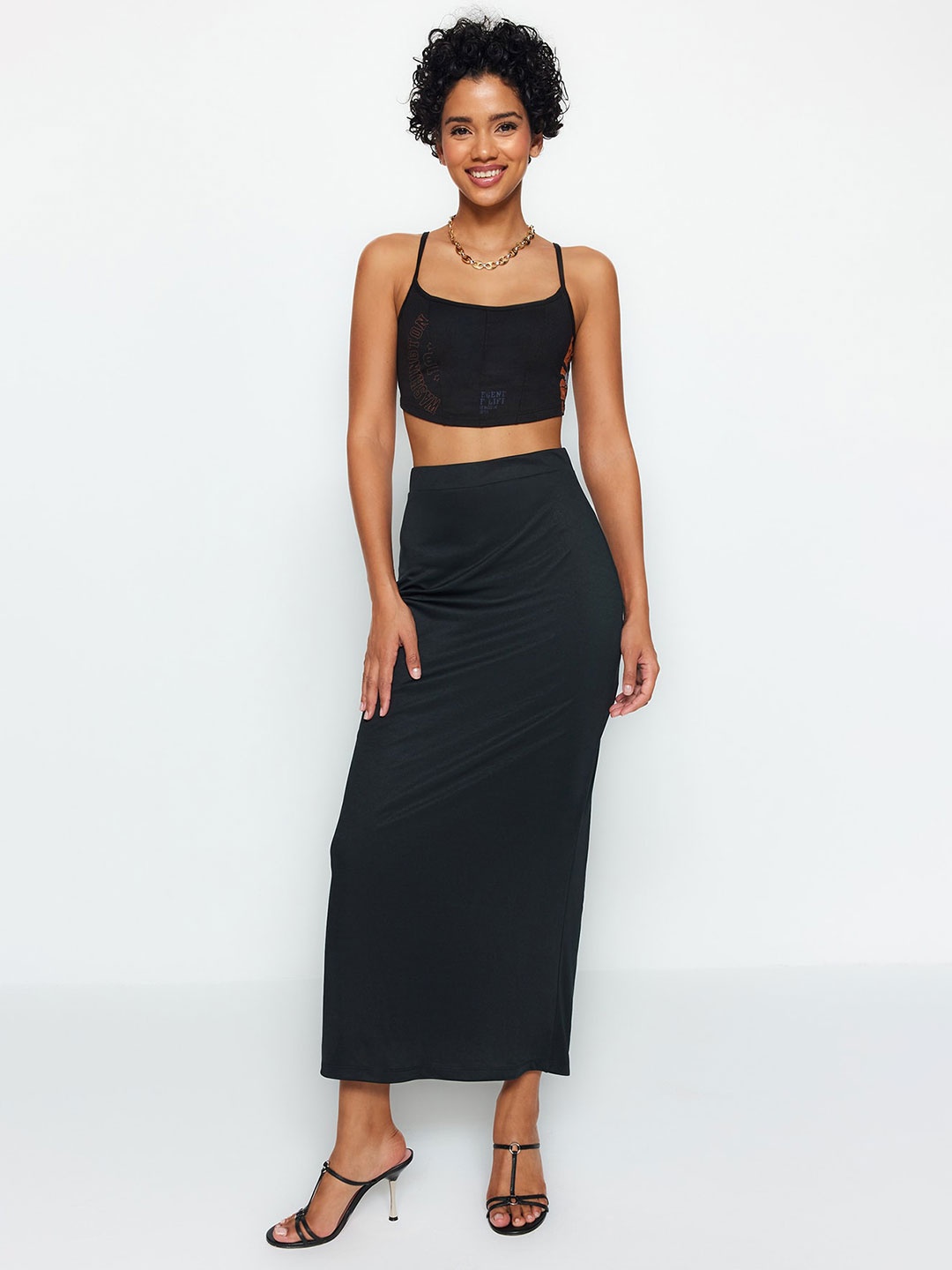 

Trendyol Straight Maxi Skirt, Black