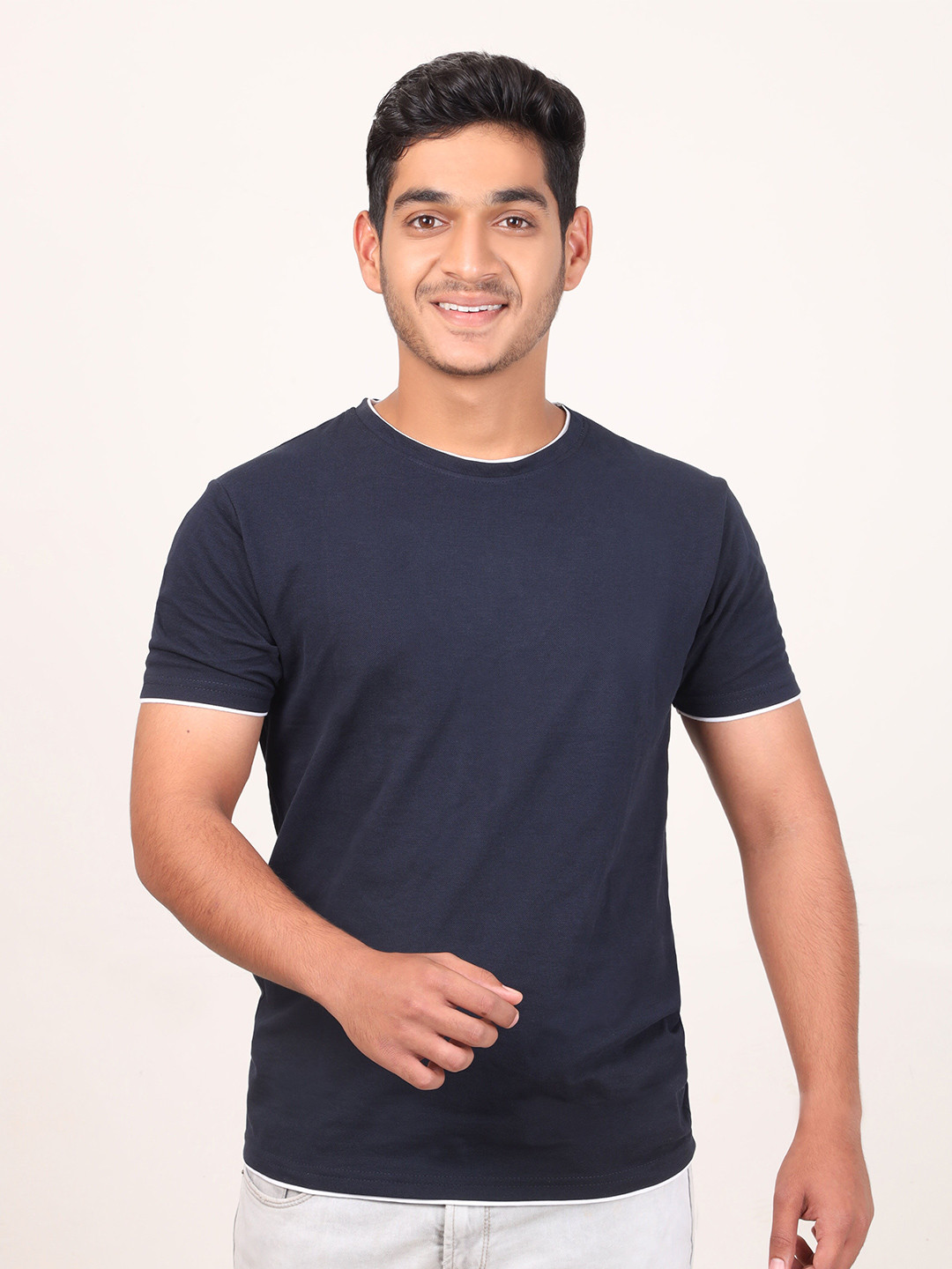 

BAESD Cotton Round Neck Pockets T-shirt, Black