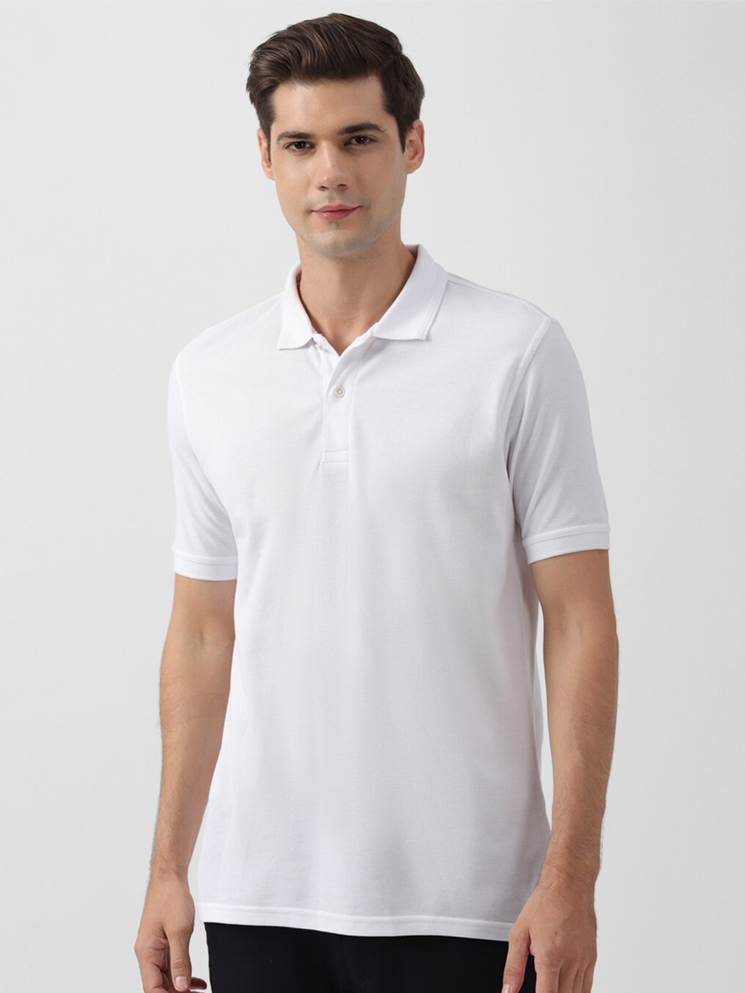 

Peter England Casuals Polo Collar Short Sleeves T-shirt, White
